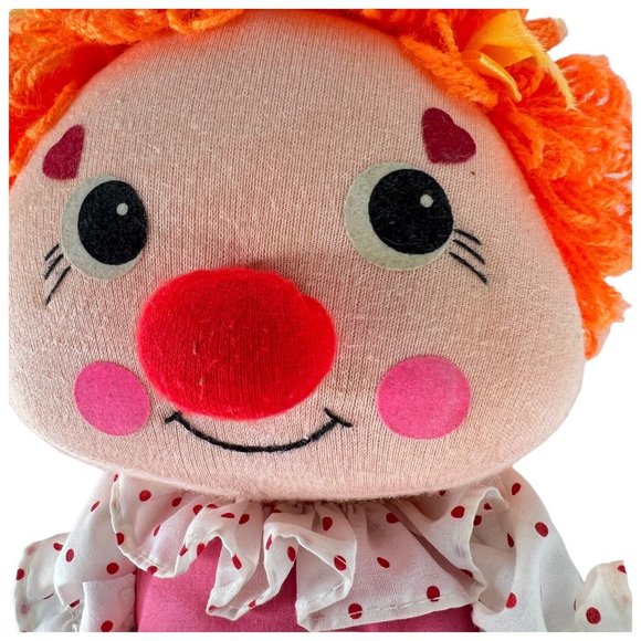 1981 Vintage Dakin Dream Doll Plush Clown Around Doll Orange Yarn Hair 12 IN Toy - Picture 7 of 8